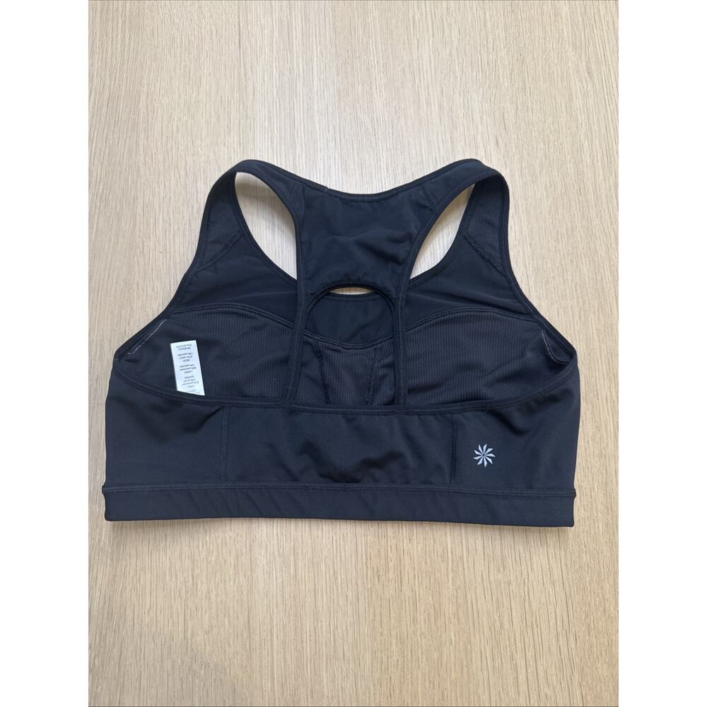 Athleta Support Sports Bra Black Size XL Racerback Slip On Xx1335